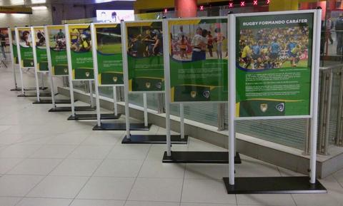 Linha 4-Amarela recebe a exposição ‘O Rugby Formando Caráter’
