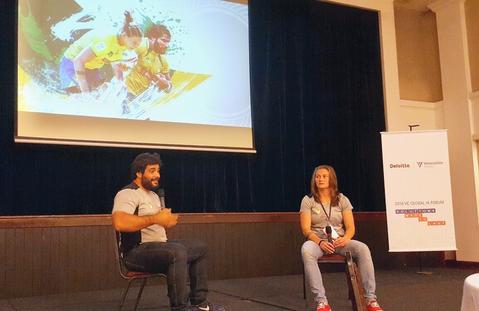 Atletas da Seleção Brasileira de Rugby fazem palestra para executivos da Deloitte
