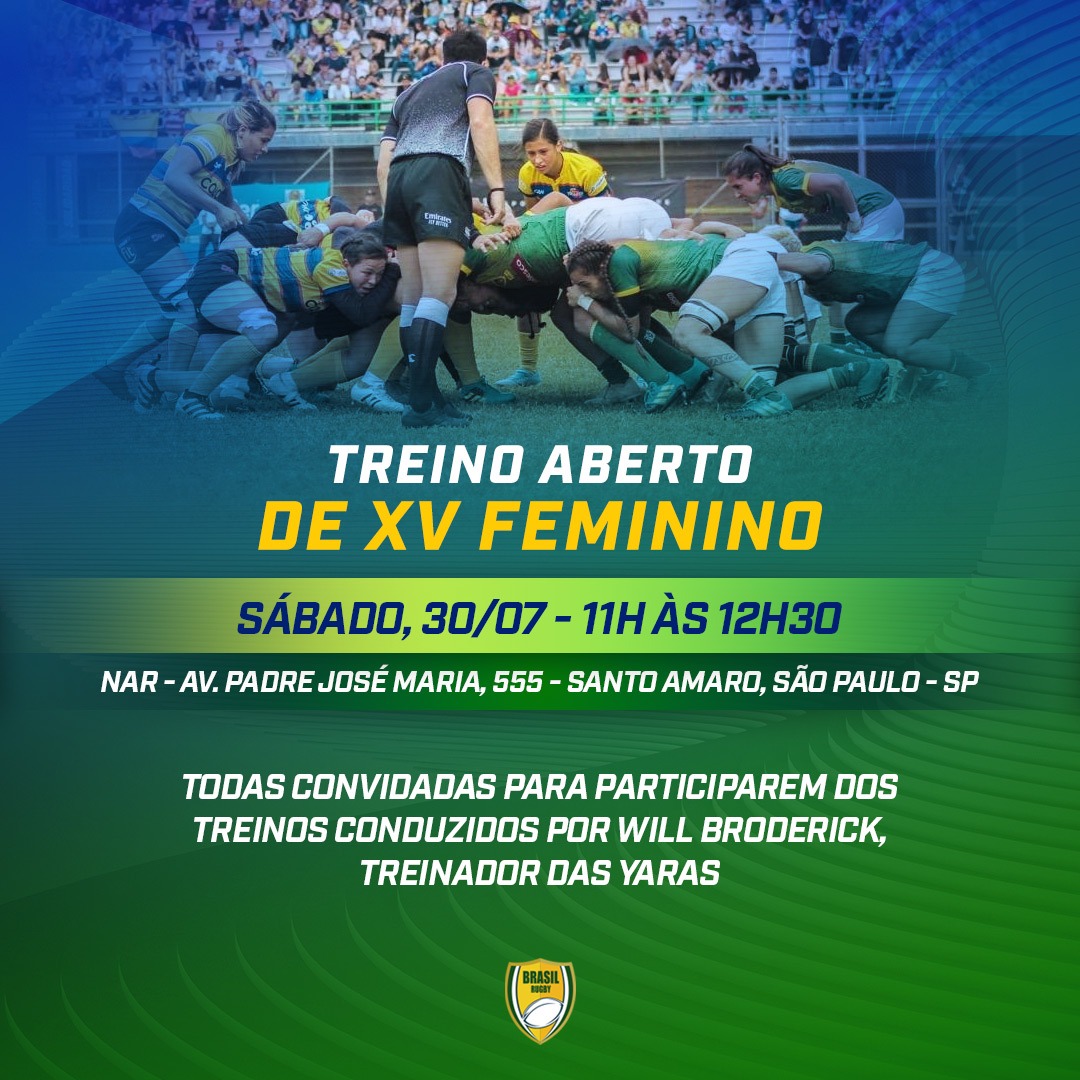 Participe dos treinos abertos de Rugby XV feminino no NAR