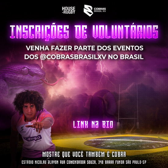 Inscrições de voluntários no Super Rugby Americas