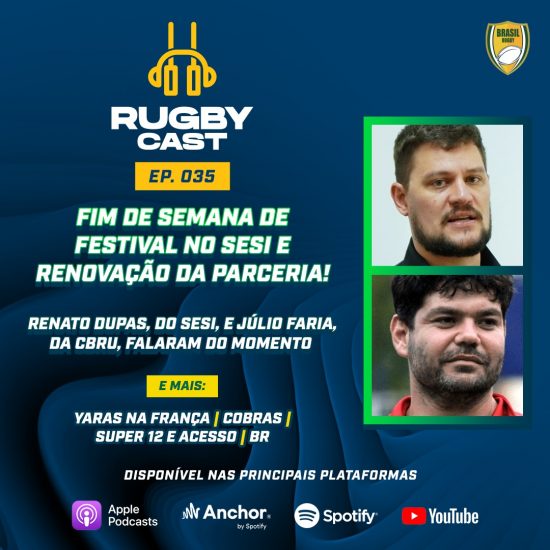 RugbyCast #35 celebrando a parceria com o SESI