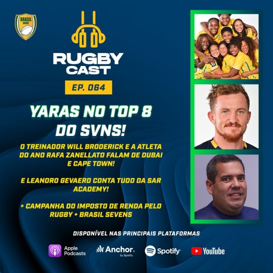 RugbyCast #64 com Rafa, atleta do ano pelo COB, e Will, treinador das Yaras, direto da África do Sul