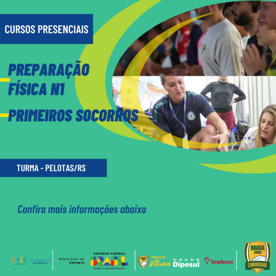 Cursos disponíveis: Primeiros Socorros e Preparação Física + Activate WR – Inscreva-se já