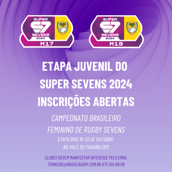 Inscrições abertas para o Super Sevens M17 e M19